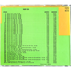Test CD CD 99 raitaa testiääniä eri taajuuksilla  kansi EX- levy EX Käytetty CD