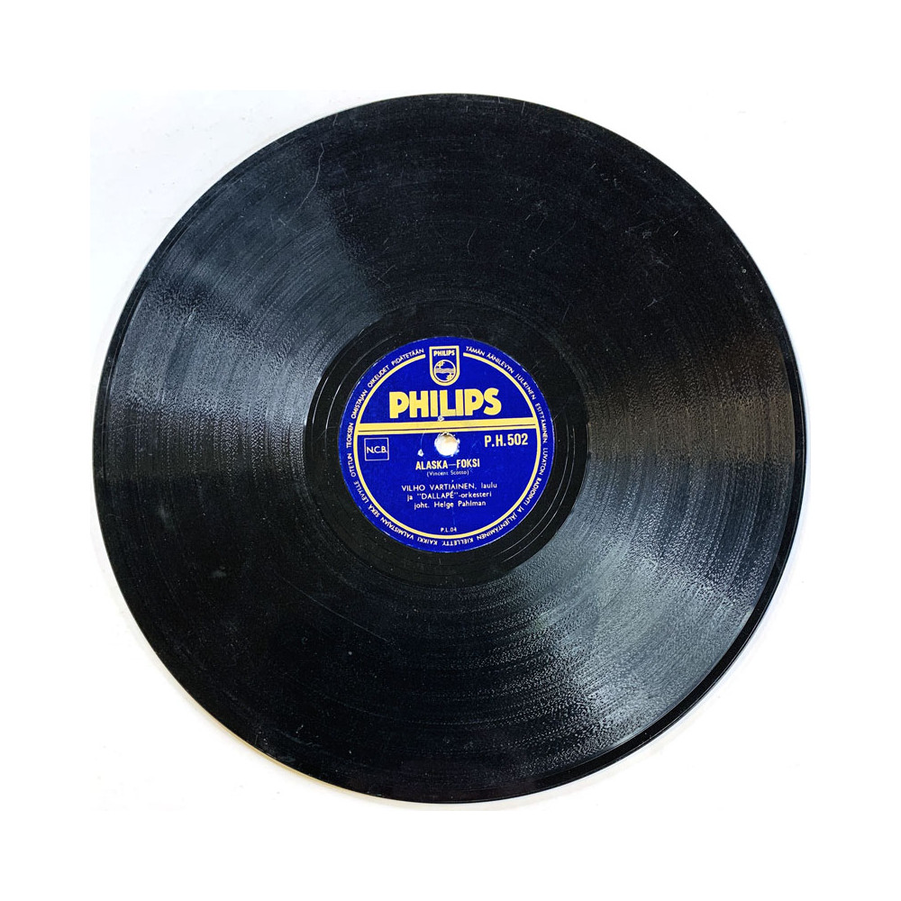 Vilho Vartiainen ja Dallapé-Orkesteri 1952 P.H. 502 Pieni Keidas / Alaska stenkaka 78-varvare