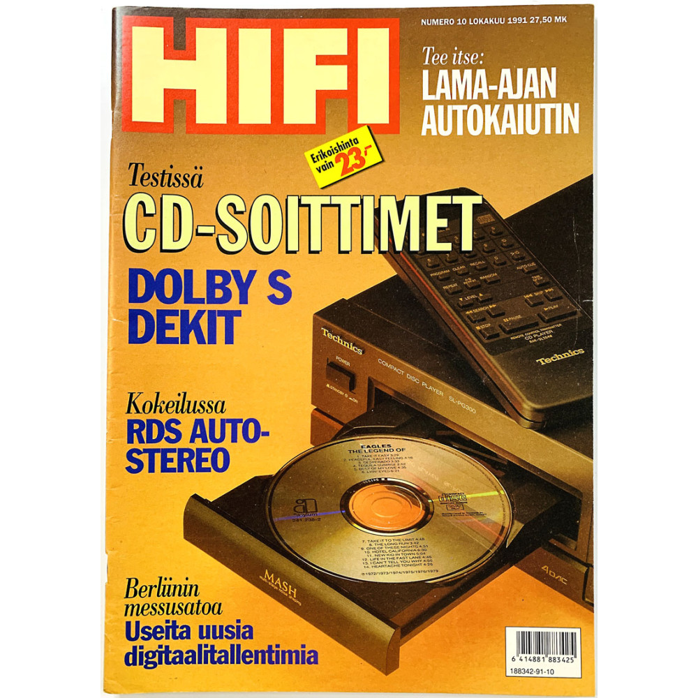 Hifi-lehti 1991 numero 10 lokakuu CD on vallannut äänitemarkkinat aikakauslehti