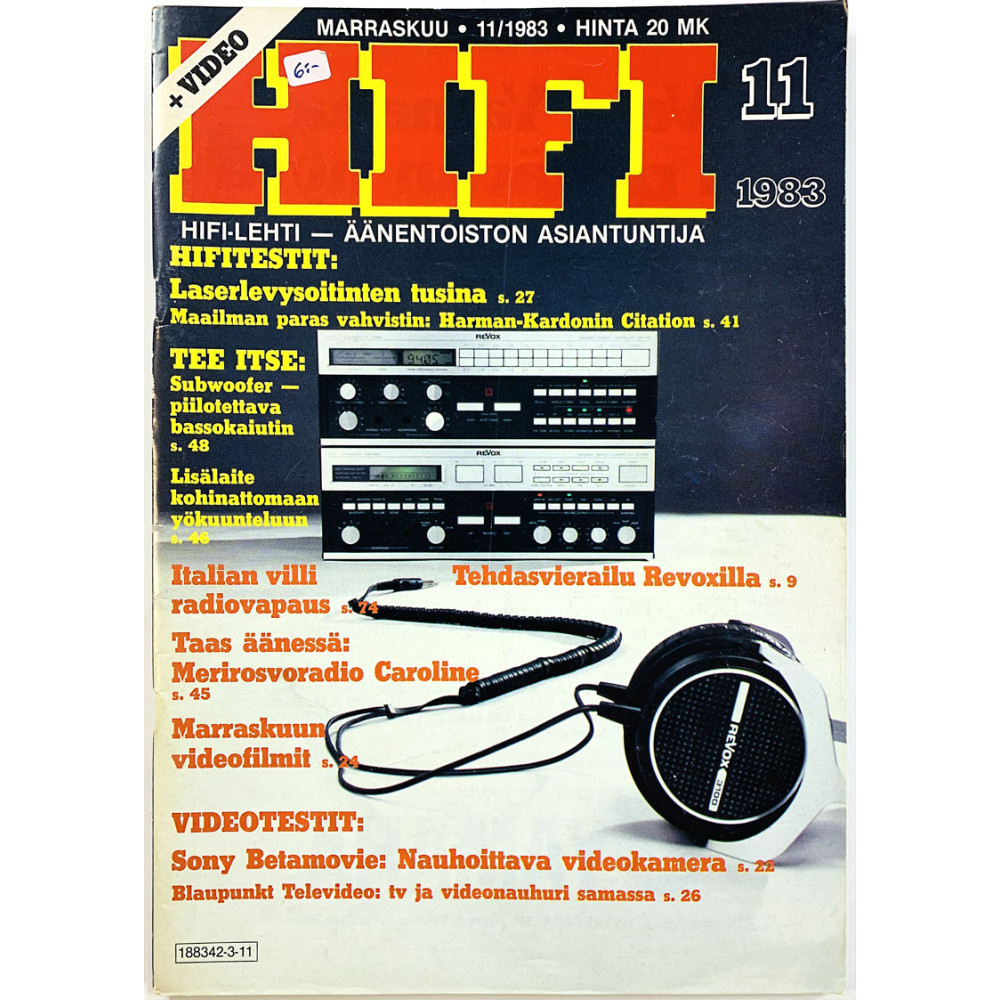 Hifi-lehti 1983 11 marraskuu Kaikki eivät valita, sanoo Erkki Puumalainen aikakauslehti