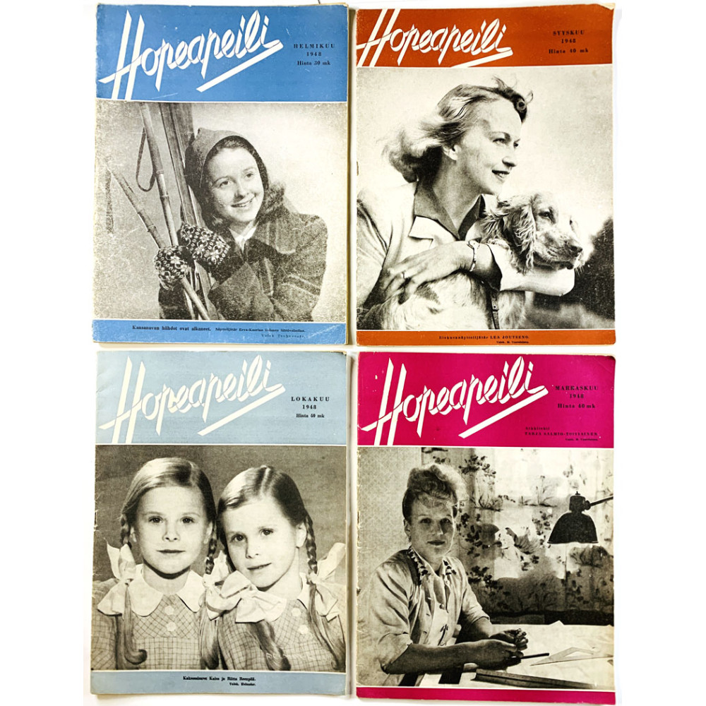 Hopeapeili 1948 helmi- syys- loka- marrasku 4 numeroa vuodelta 1948 aikakauslehti