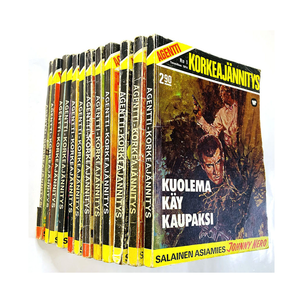 Agentti Korkeajännitys 1974 Numerot 1 - 12 Vuosikerta 12 numeroa 1974 aikakauslehti