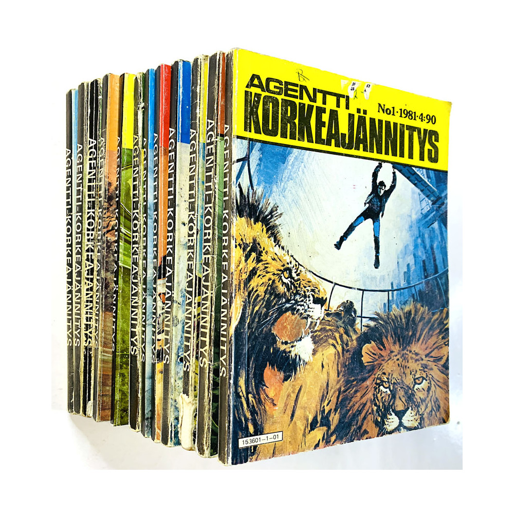 Agentti Korkeajännitys 1981 Numerot 1 - 12 Vuosikerta 12 numeroa 1981 aikakauslehti