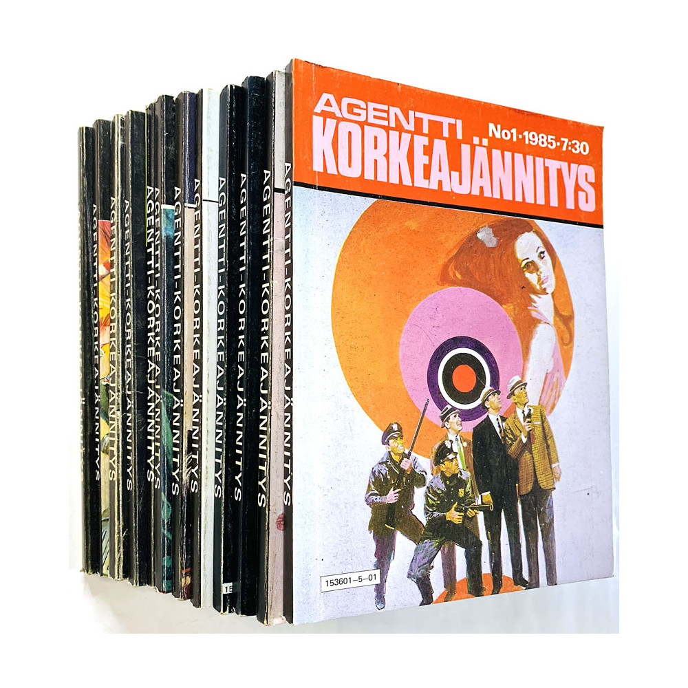 Agentti Korkeajännitys 1985 Numerot 1 - 12 Vuosikerta 12 numeroa 1985 aikakauslehti