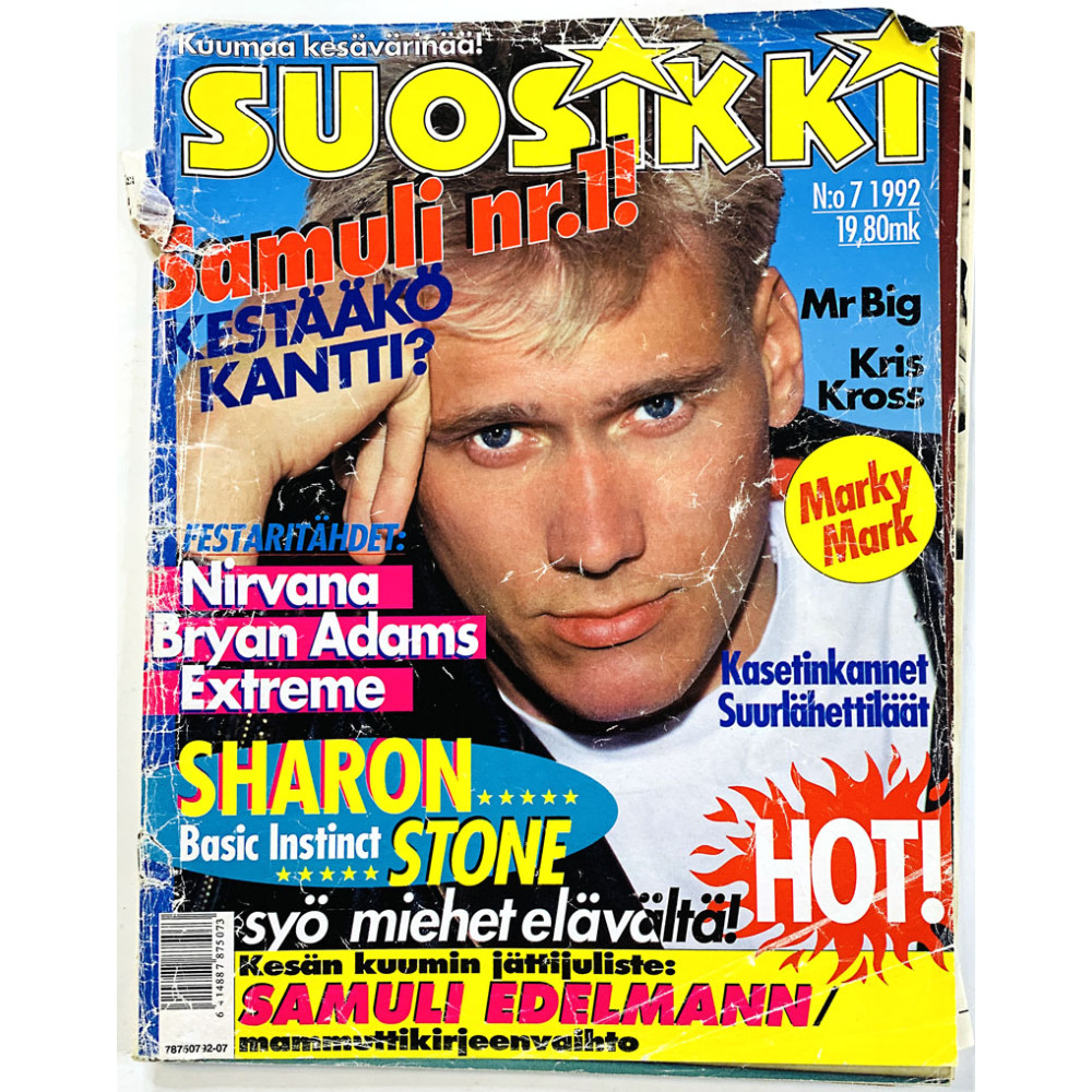 Suosikki 1992 N:o 7 Sharon Stone,  aikakauslehti