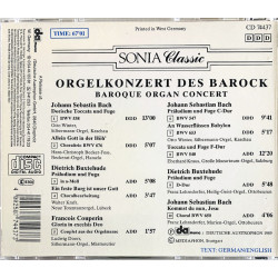 Bach, Buxtehude & Couperin CD Baroque Organ Concert  kansi EX- levy EX Käytetty CD