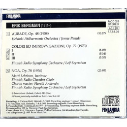 Bergman Erik 1991 FACD 025 Aubade, Colori Ed Improvvisazioni & Noa CD Begagnat