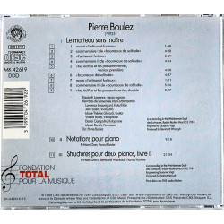 Boulez Pierre CD Le Marteau Sans Mâitre  kansi EX- levy VG+ Käytetty CD