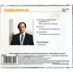 Boulez Pierre CD Rituel - Eclat - Multiples  kansi EX- levy EX Käytetty CD