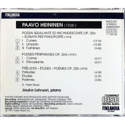Heininen Paavo CD Poesia Squillante, Poesies-periphrases, Preludes  kansi EX- levy EX Käytetty CD