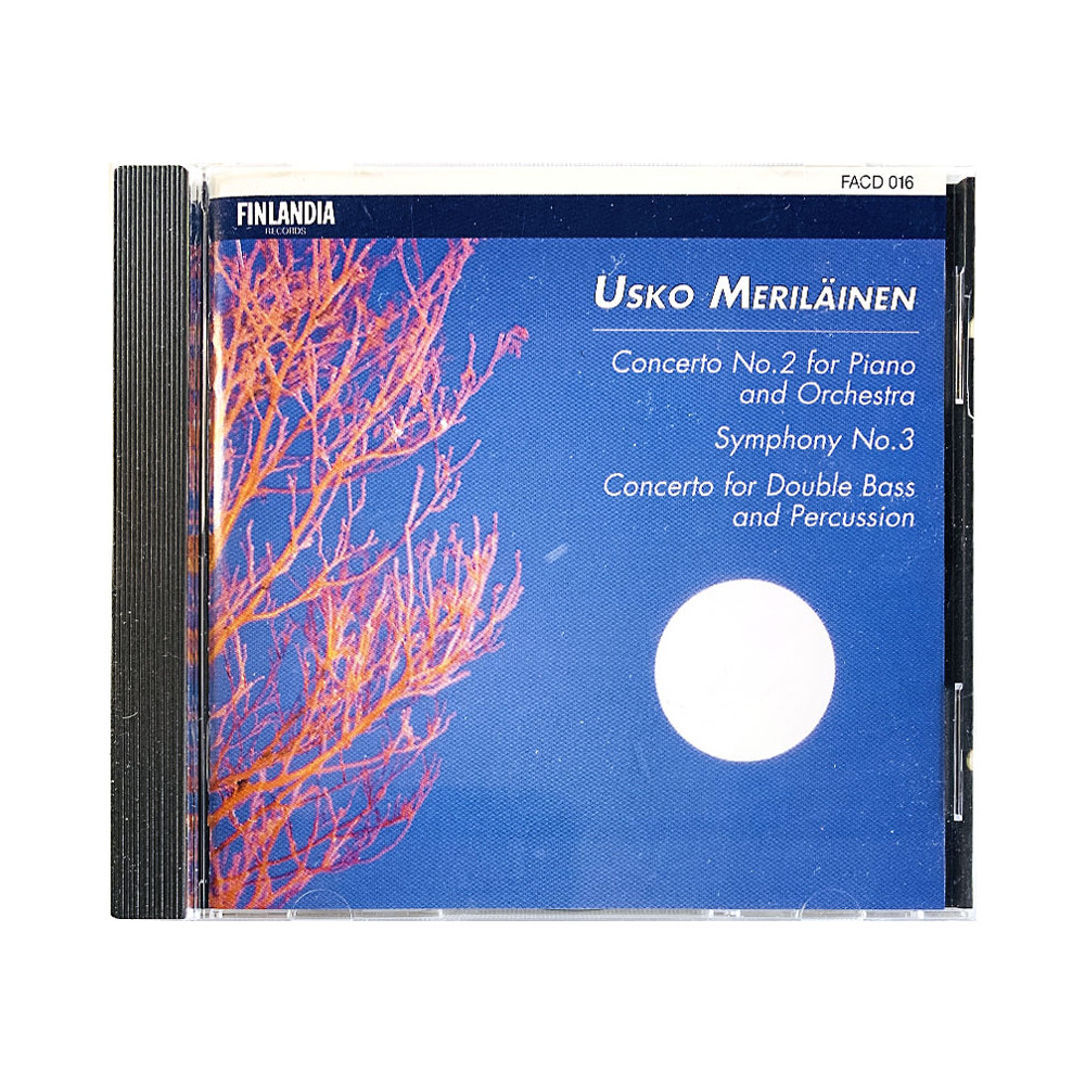 Meriläinen Usko CD Symphony no 3, Concerto no 2 for Piano and Orch.  kansi EX- levy VG Käytetty CD