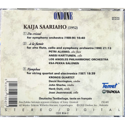 Saariaho Kaija CD Du Cristal, ... à la Fumée, Nymphea  kansi EX- levy EX Käytetty CD