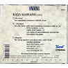 Saariaho Kaija CD Du Cristal, ... à la Fumée, Nymphea  kansi EX- levy EX Käytetty CD
