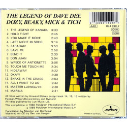 Dave Dee, Dozy, Beaky, Mick & Tich CD The legend of  kansi EX levy EX Käytetty CD