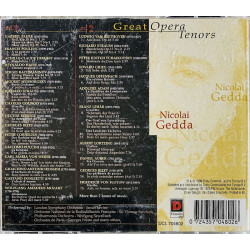 Gedda Nicolai CD Great Opera Tenors 2CD  kansi EX levy EX- Käytetty CD