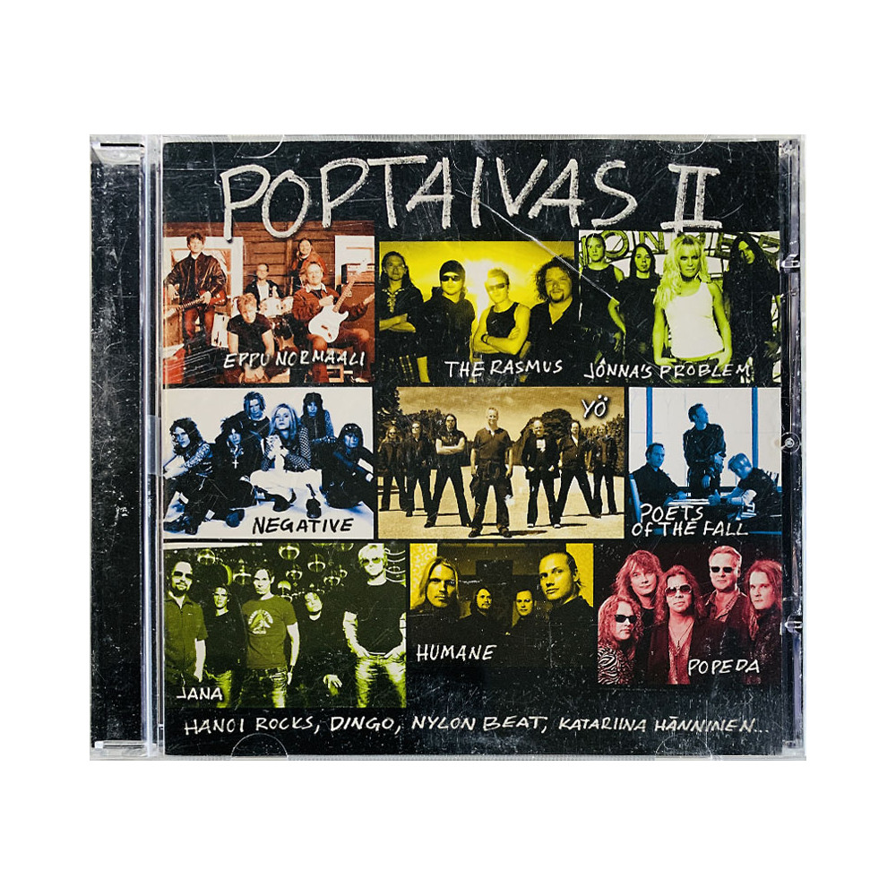Hanoi Rocks, Dingo, Popeda, Kana CD Poptaivas II  kansi EX levy VG+ Käytetty CD