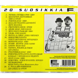 Reijo Tani, Spede, Simo, Leo Jokela CD Huumorimiehiä 20 Suosikkia - Rotestilaulu  kansi EX levy EX Käytetty CD