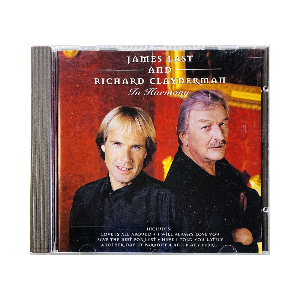 James Last and Richard Clayderman Käytetty CD-levy In Harmony  kansi EX levy VG+ Käytetty CD