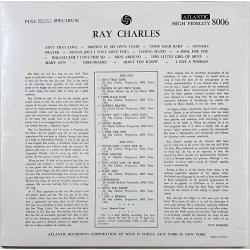 Charles Ray 1957 RCV1 555956 Ray Charles, crystal clear vinyl LP