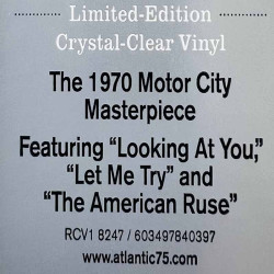 MC5 1970 RCV1 8247 Back In The USA, clear vinyl LP