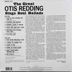 Redding Otis LP The Great Otis Redding Sings Soul Ballads  vinyyli LP