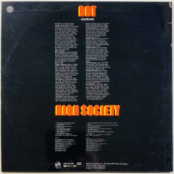 DDT Jazzband LP High Society  kansi EX levy VG Käytetty LP