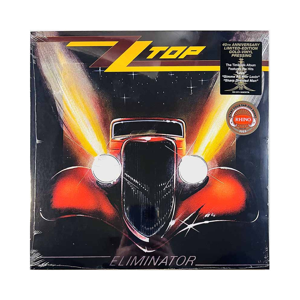ZZ Top 1983 RCD1 23774 Eliminator, 40th anniversary gold vinyl LP