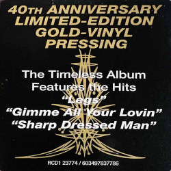 ZZ Top 1983 RCD1 23774 Eliminator, 40th anniversary gold vinyl LP
