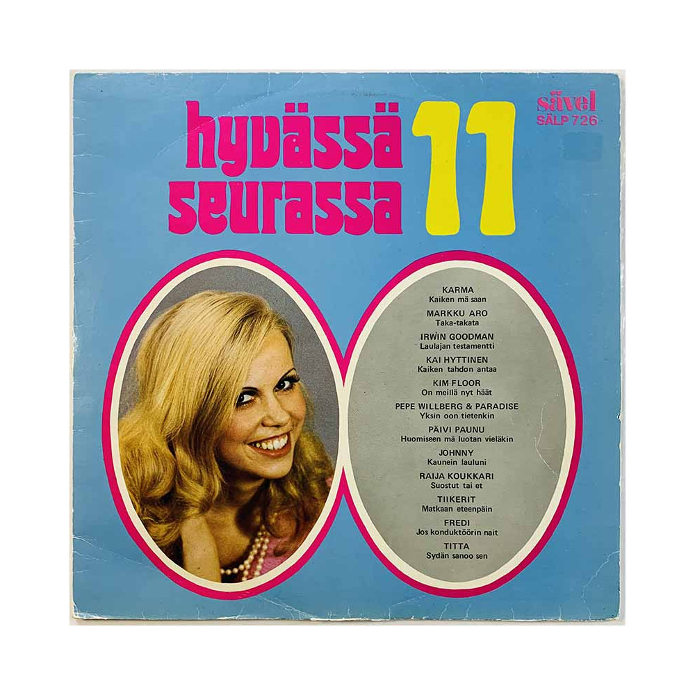 Karma, Pepe & Paradise, Markku Aro LP Hyvässä seurassa 11  kansi VG levy VG+ Käytetty LP