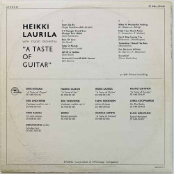 Laurila Heikki LP A taste of guitar  kansi VG levy EX Käytetty LP