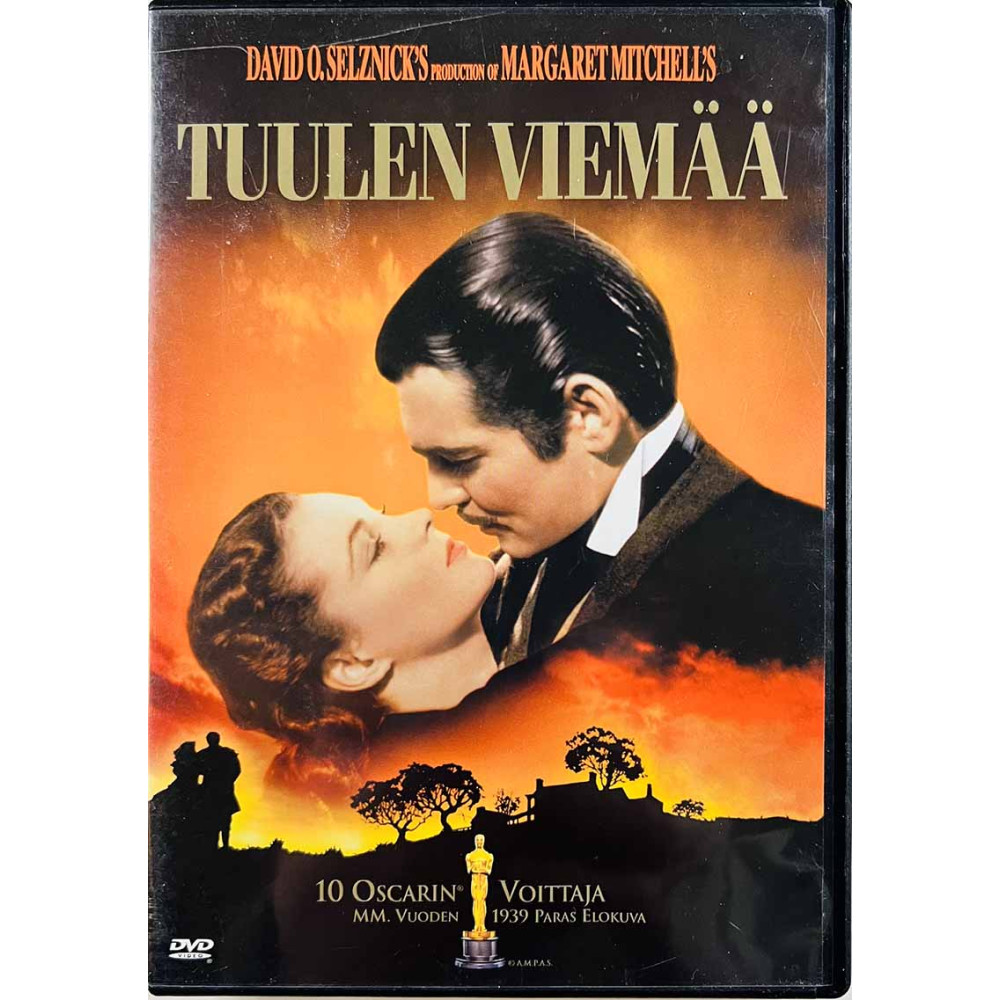 DVD - Elokuva DVD Tuulen viemää  kansi EX levy EX Käytetty DVD