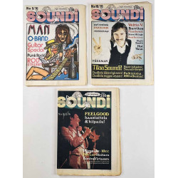 Soundi vuosikerta 1976 numerot 1 - 12 1976 12 numeroa (yksi kaksoisnumero  11 lehteä) aikakauslehti