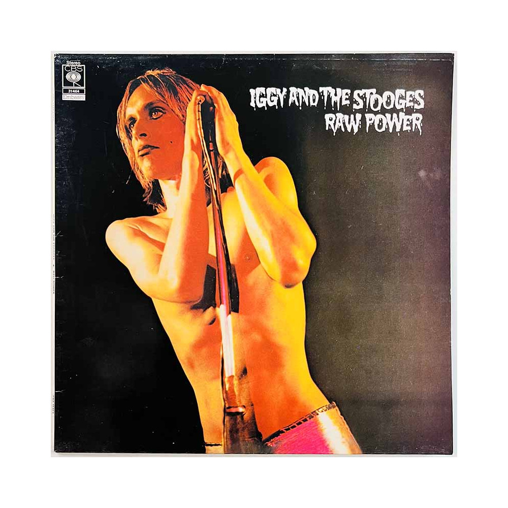 Iggy and the Stooges LP kansi Raw Power  kansi EX- levy ei levyä kansi ilman levyä