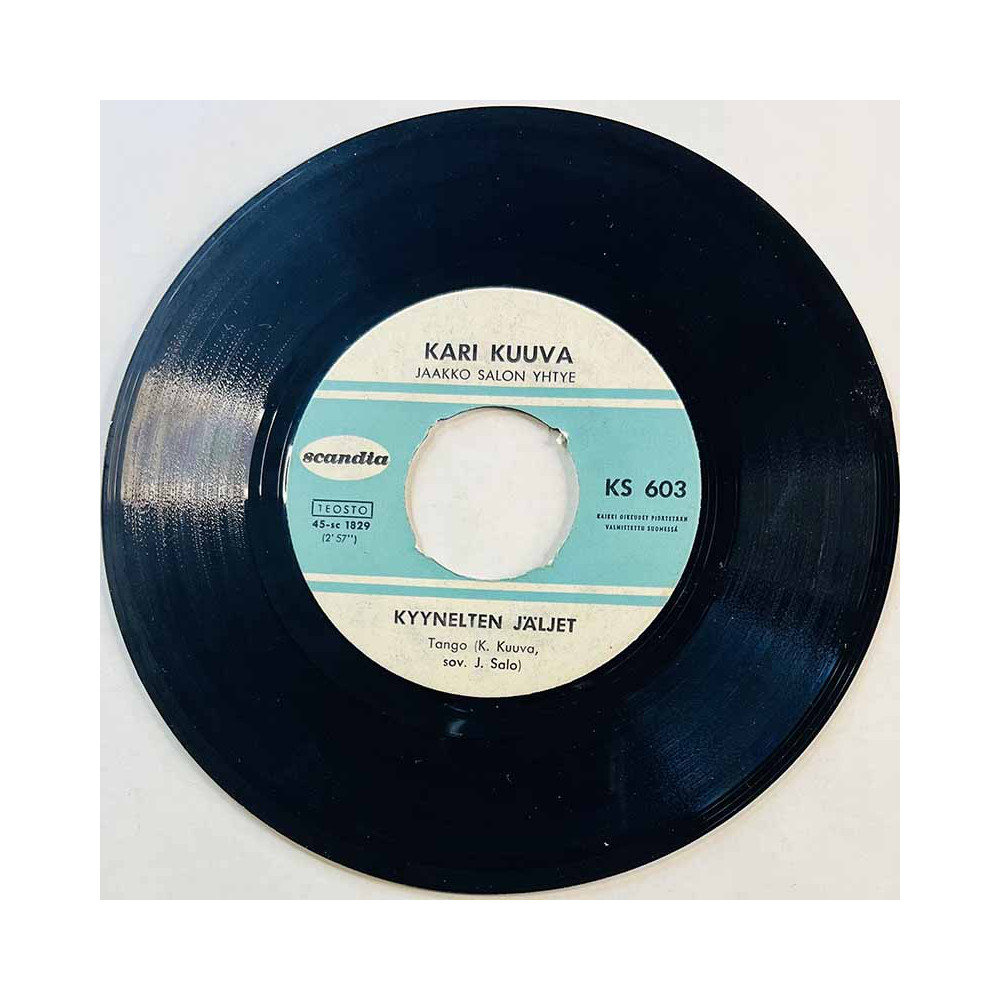 Kuuva Kari 1965 KS 603 Kyynelten jäljet / En osaa olla yksinäinen begagnad singelskiva