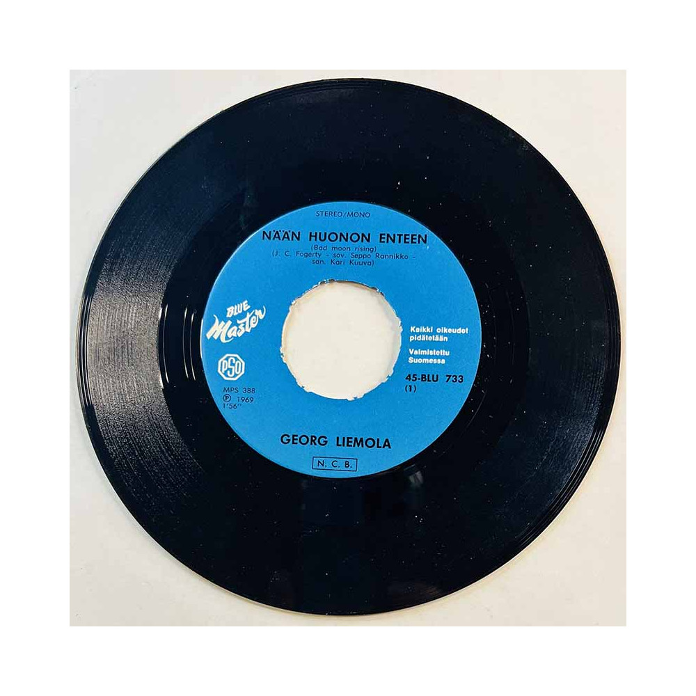 Liemola Georg 1969 45-BLU 733 Nään huonon enteen / Ei ketään voi omistaa begagnad singelskiva