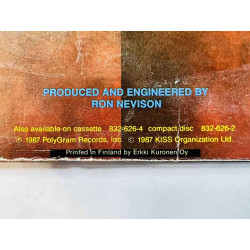 Kiss LP Crazy Nights, made in Finland  kansi VG levy G Käytetty LP