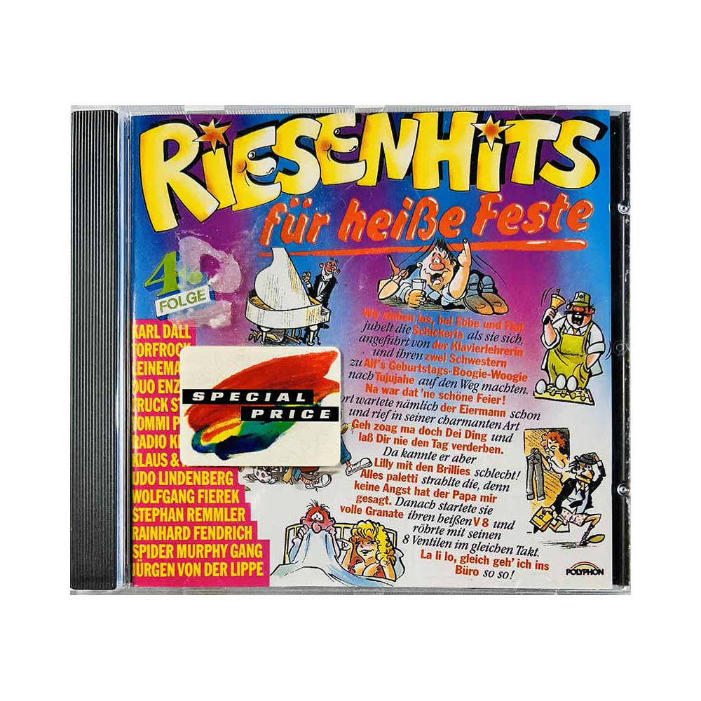 Klaus & Klaus, Udo Lindenberg ym. Käytetty CD-levy Riesenhits -Für Heibe Feste folge 4  kansi EX levy EX Käytetty CD