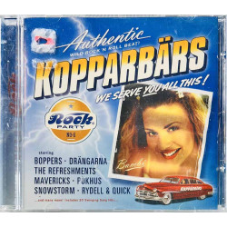 Pökhus, Boppers, Barbados ym. Käytetty CD-levy Kopparbärs Rockparty  kansi EX levy EX- Käytetty CD