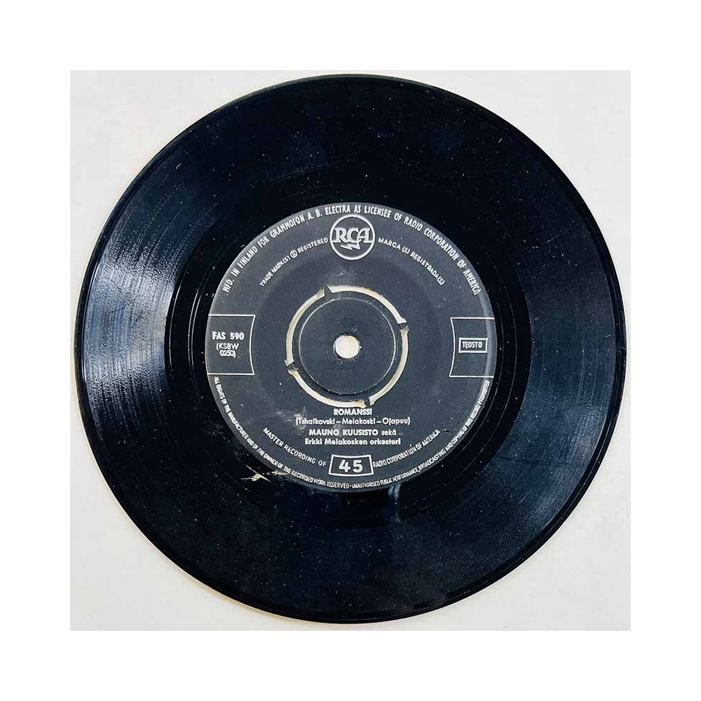 Kuusisto Mauno 1959 FAS 590 Romanssi / Kaunis kotimaani begagnad singelskiva