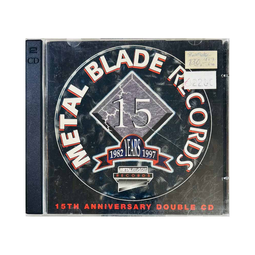 Lizzy Borden, Warlord, Omen, Helstar ym. CD Metal Blade 15th anniversary 2CD  kansi EX levy EX Käytetty CD