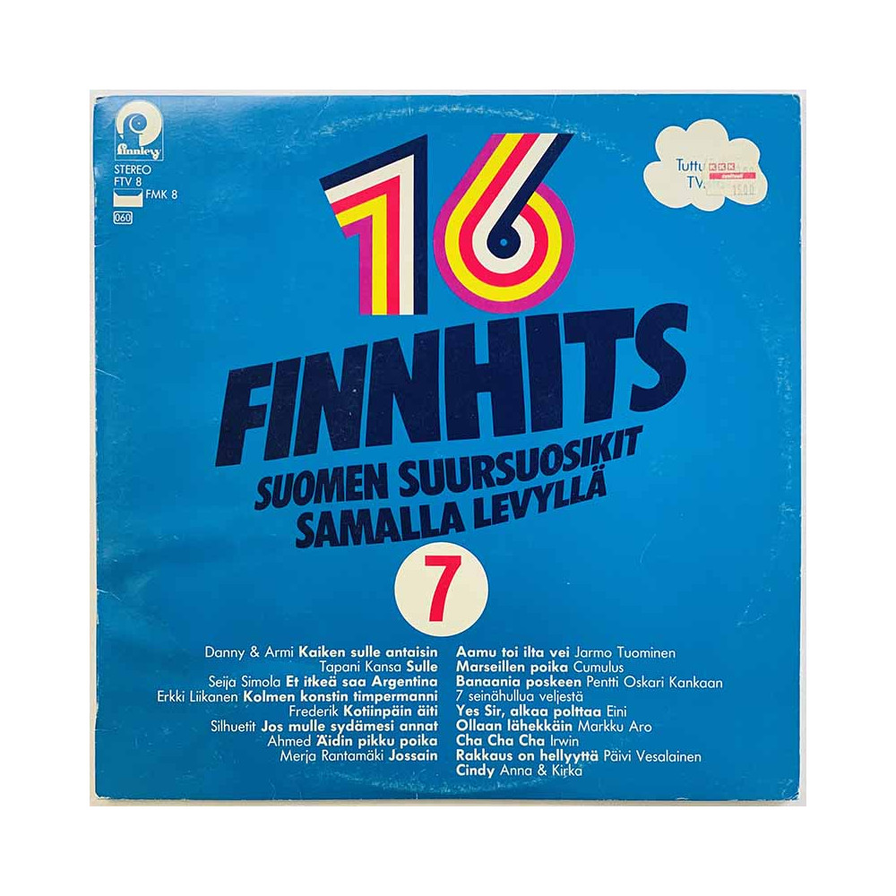 Danny & Armi, Seija Simola, Eini ym. LP Finnhits 7  kansi VG+ levy VG+ Käytetty LP