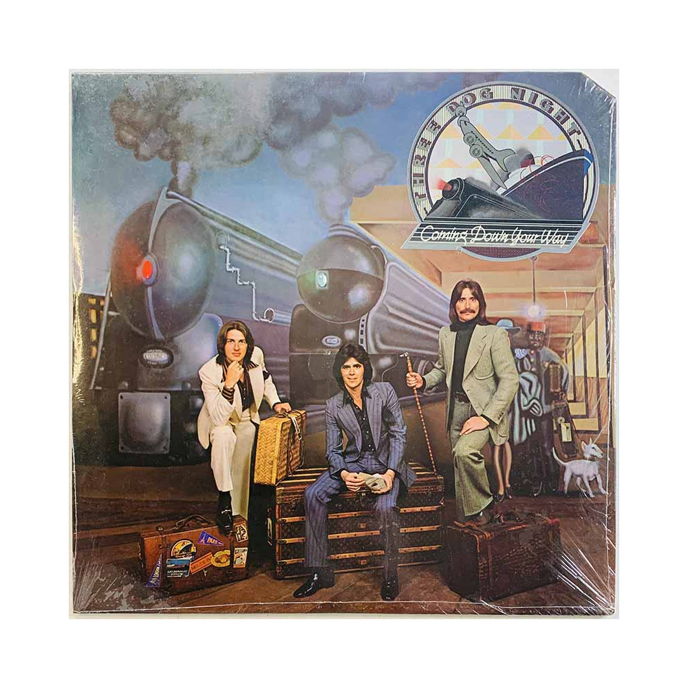 Three Dog Night LP Coming Down Your Way  kansi EX levy EX Käytetty LP