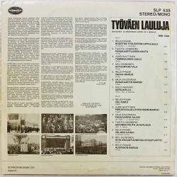 Jussi Raittinen, Reijo Frank ym. LP Työväenlauluja  kansi VG- levy VG+ Käytetty LP