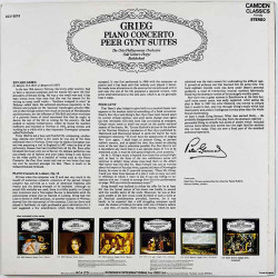 Grieg Edvard Käytetty LP Piano Concerto, Peer Gynt Suites  kansi EX- levy EX- Käytetty LP