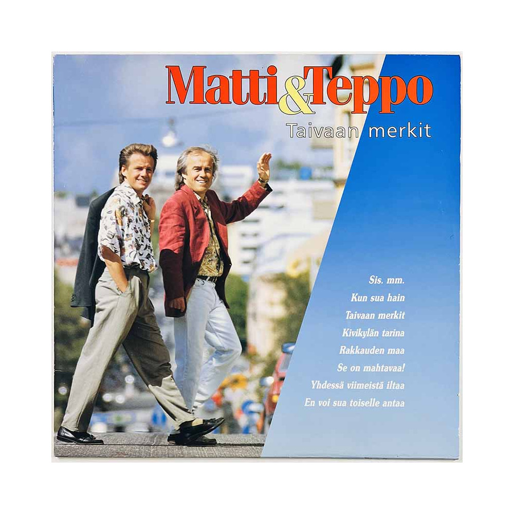 Matti & Teppo Käytetty LP Taivaan merkit  kansi EX levy EX Käytetty LP