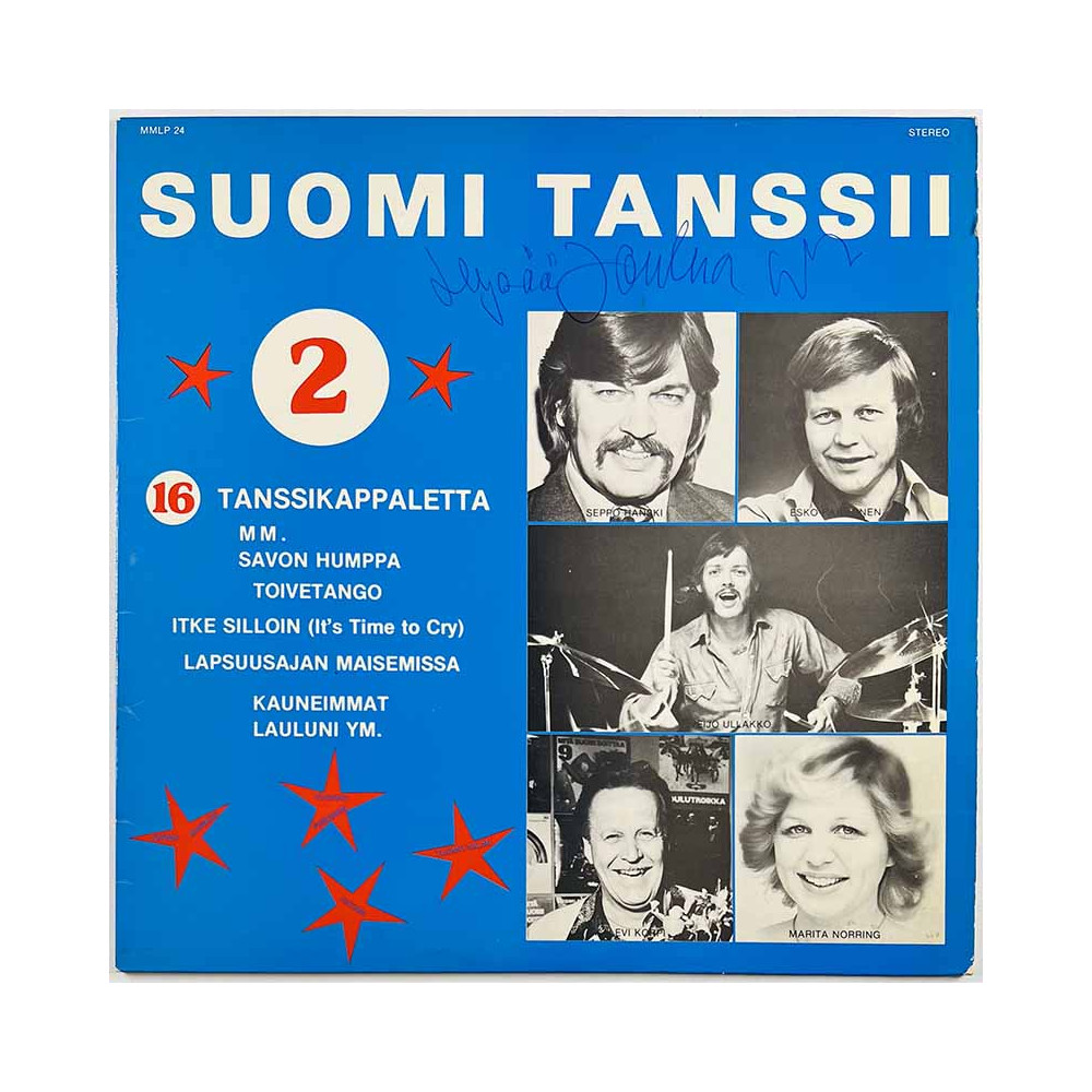 Jorma Markos, Marita Norring, Veijo Ullakko Käytetty LP Suomi tanssii 2  kansi VG levy EX Käytetty LP