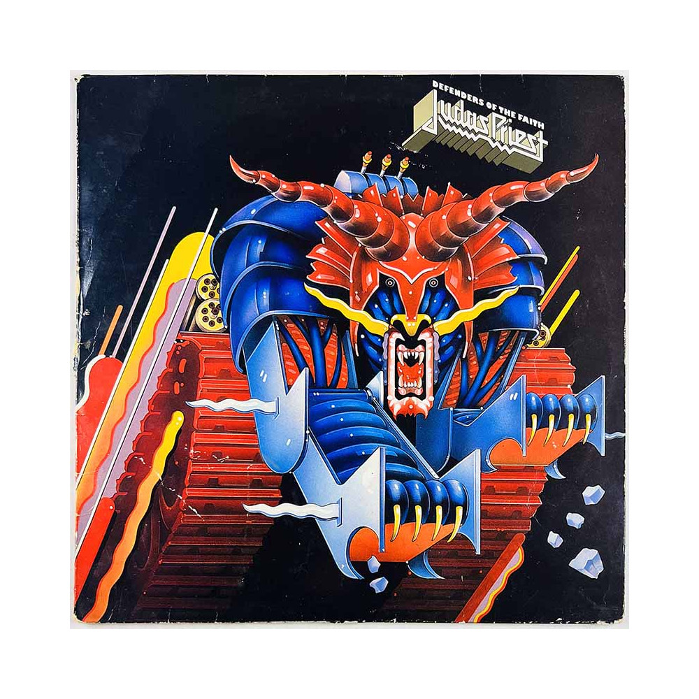 Judas Priest Käytetty LP Defenders of the faith  kansi VG- levy G+ Käytetty LP