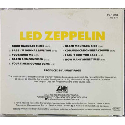Led Zeppelin CD I  kansi EX- levy EX- Käytetty CD