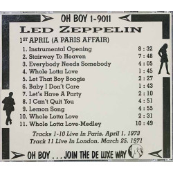 Led Zeppelin 1973/1990 OH BOY 1-9011 1st April (A Paris Affair) CD Begagnat