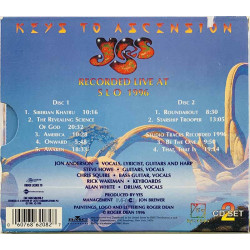 Yes CD Keys to Ascension 2CD  kansi EX- levy EX Käytetty CD